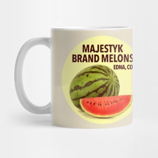 Majestyk Brand Melons (Vintage Fruit Sticker) Mug